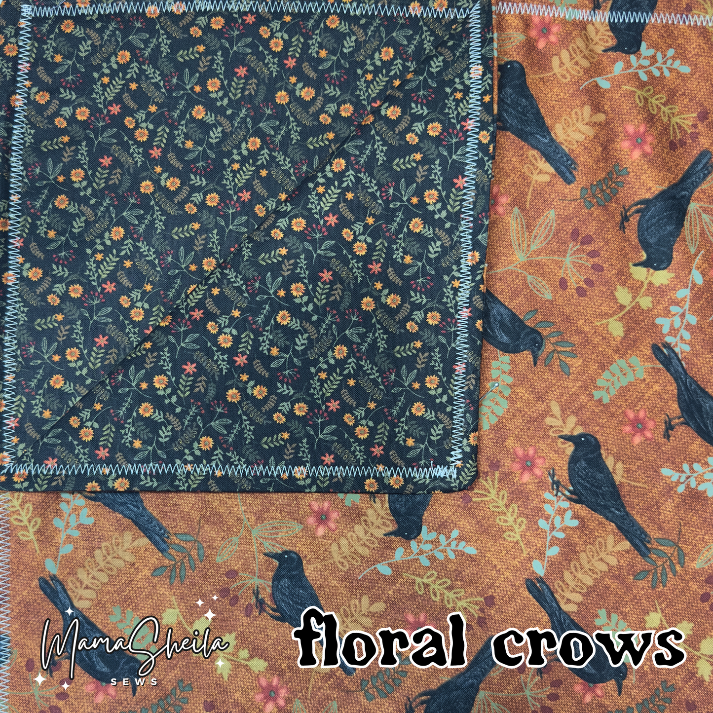 Floral Crows Nail Mat