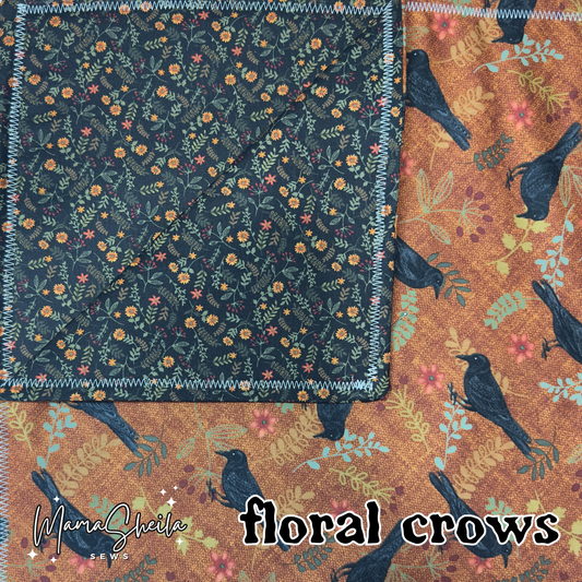 Floral Crows Nail Mat