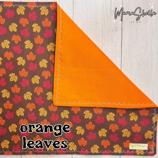 Orange Leaves Nail Mat