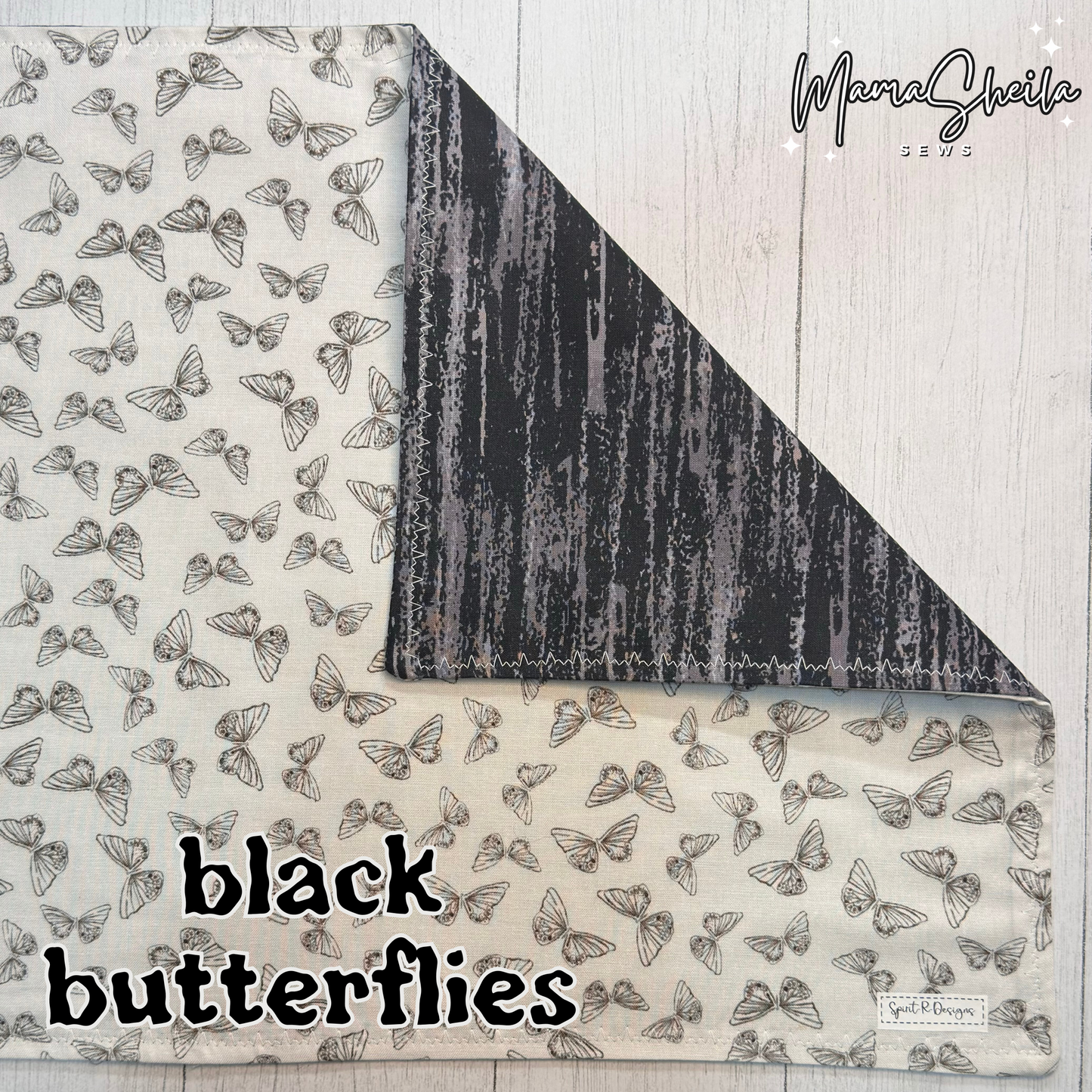 Black Butterflies Nail Mat