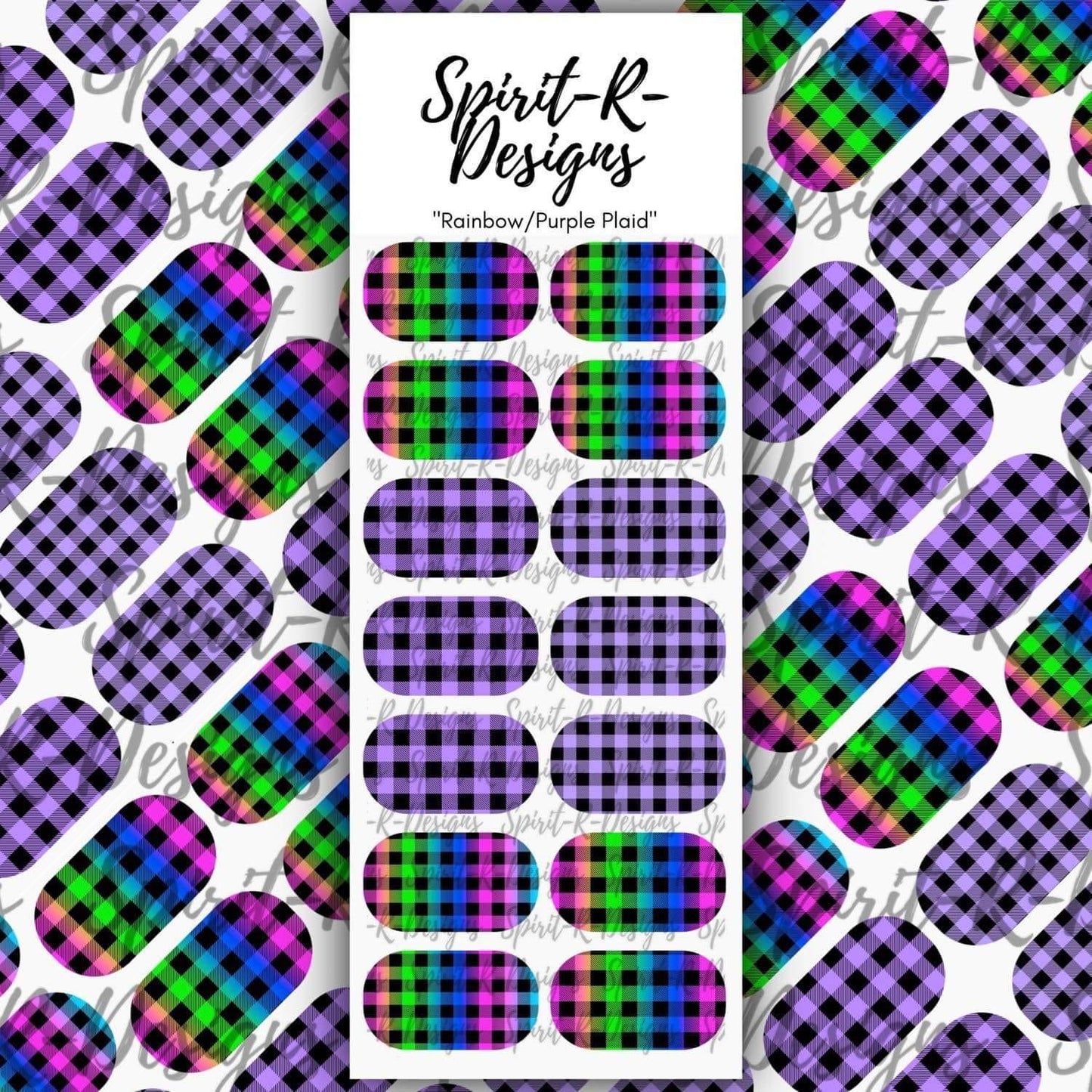 Rainbow/Purple Plaid